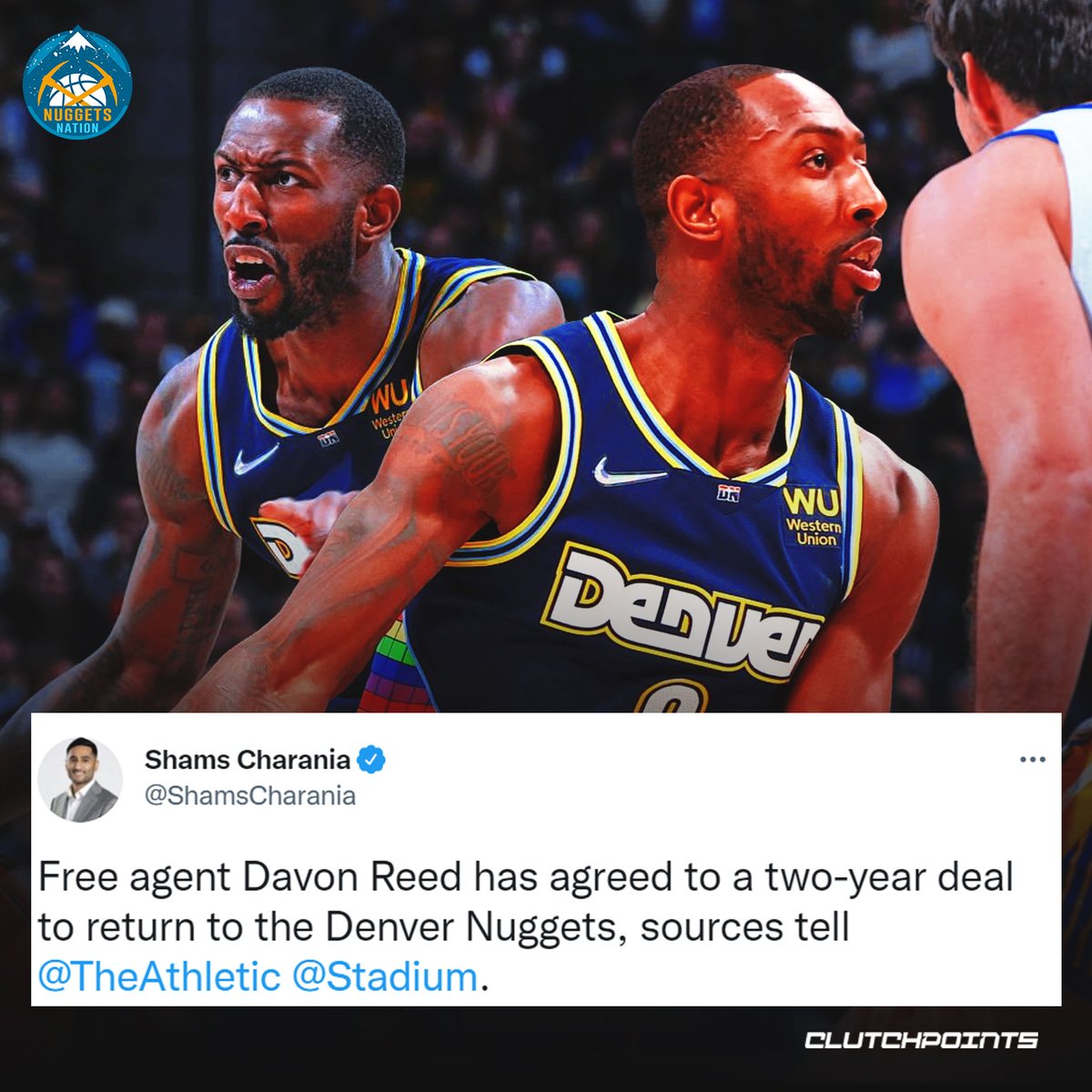 Davon Reed and Nuggets Agree to Terms on New Deal